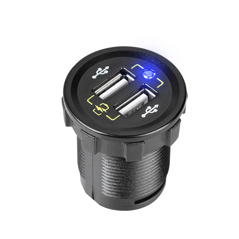 CAR CHARGER BUTTERFLY MOTORHOME BOAT 2x USB 3,4A SOCKET 12V 24V Manufacturer code 75-697#
