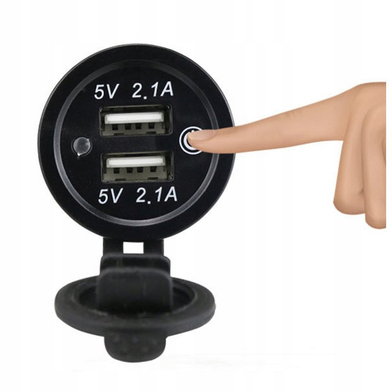 CAR CHARGER FOR BUILT-IN CAR USB 4,2A ORANGE SWITCH Manufacturer code 40987