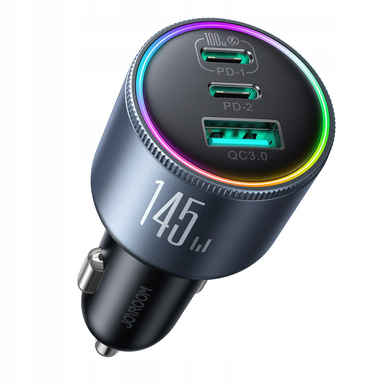CAR CHARGER USB C 145W PD QC 4.0 2xUSB-C USB-A + USB-C CABLE 100W Packaging status original