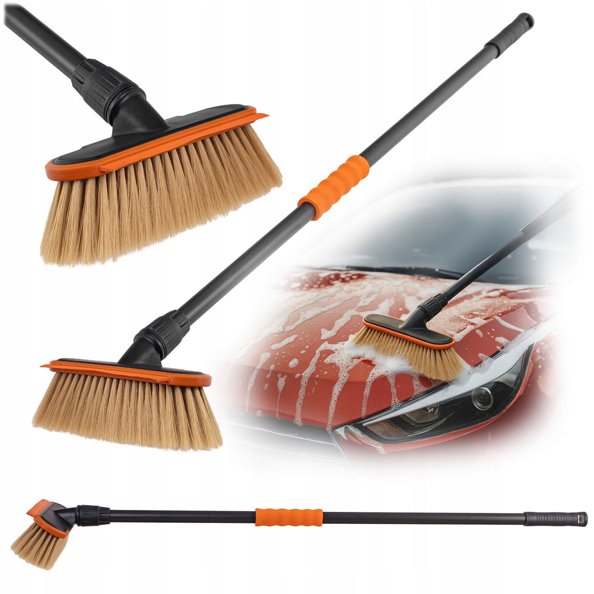 CAR CLEANING BRUSH CAR CLEANING PANELS BUS 100cm WITH SQUEEGEE