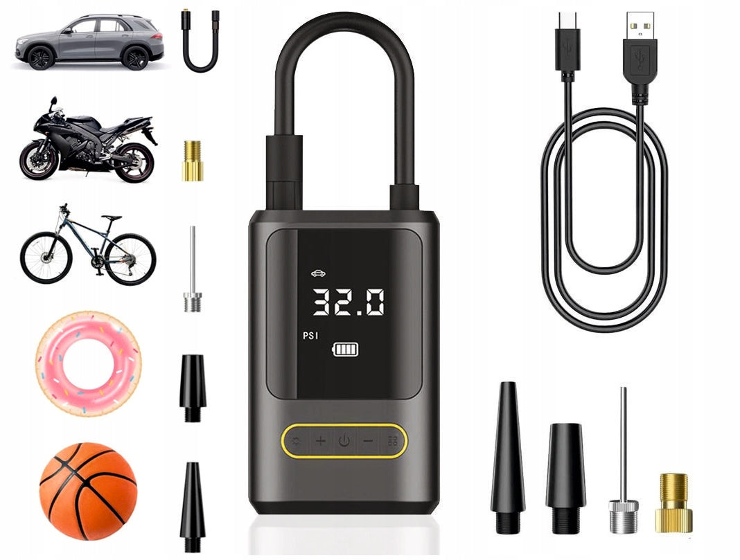 CAR COMPRESSOR MINI ELECTRIC PUMP PORTABLE FOR BICYCLE CAR