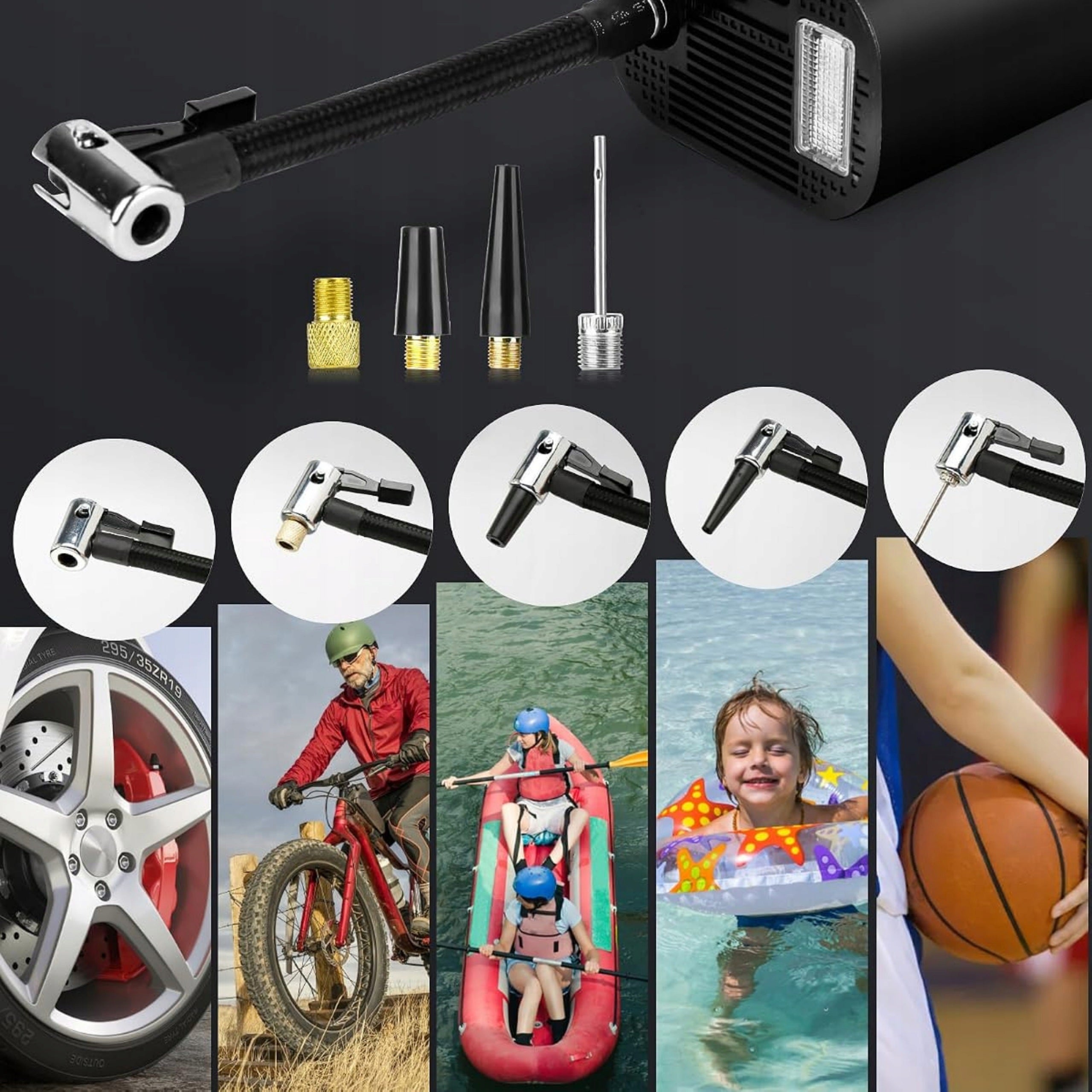 CAR COMPRESSOR WIRELESS PUMP LED FLASHLIGHT 6500mAh 150 PSI Manufacturer code 4823129403905