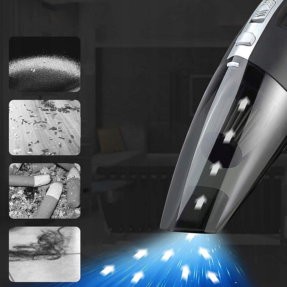 CAR CORDLESS HANDHELD VACUUM CLEANER 120W 6000PA FAST CHARGING Dust container volume 0.4 l