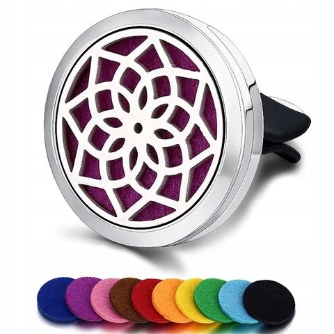CAR DIFFUSER FOR FRAGRANCE ESSENTIAL OILS PLUS 10 CARTRIDGES
