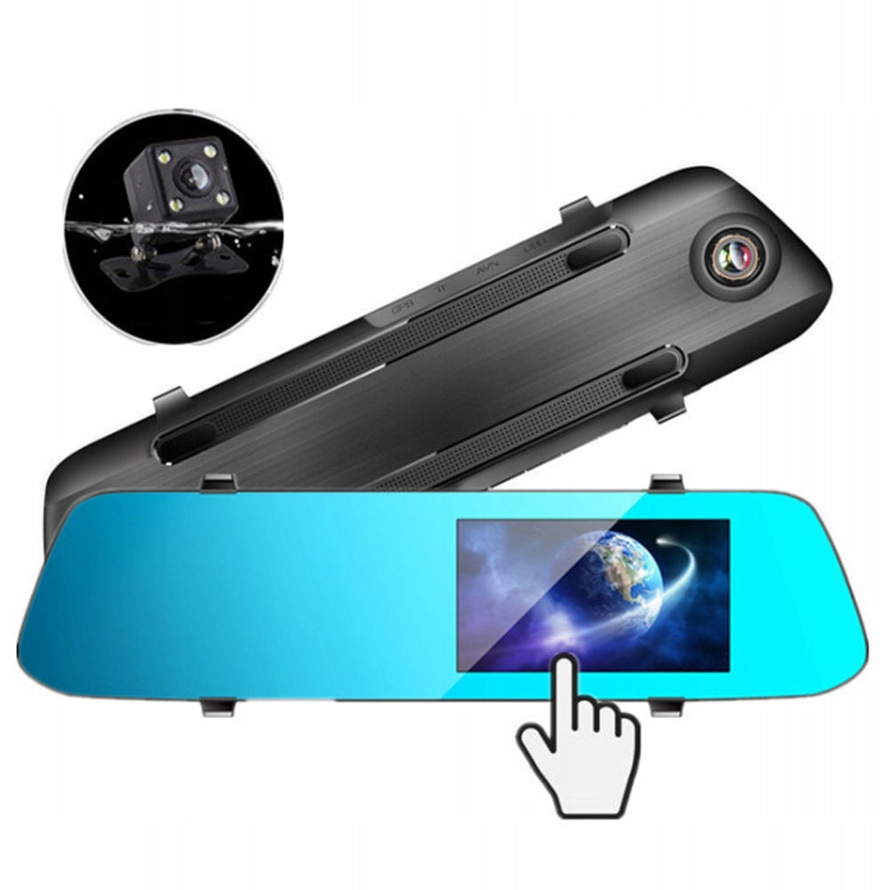 CAR DVR WITH FLEXIBLE LENS, HD 1080P AND BACKUP REAR CAMERA Model 7406002257398