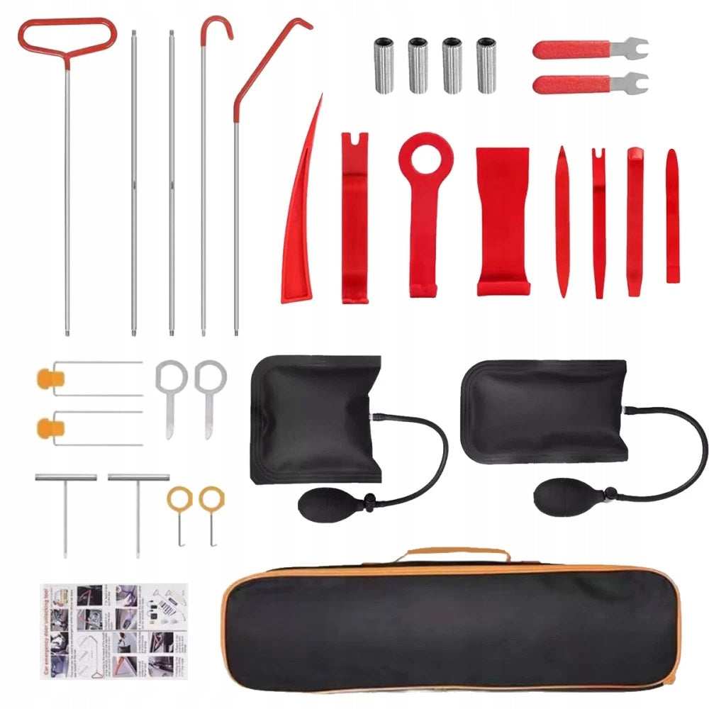 CAR EMERGENCY DOOR OPENER KIT WITH CUSHIONS AND BAG