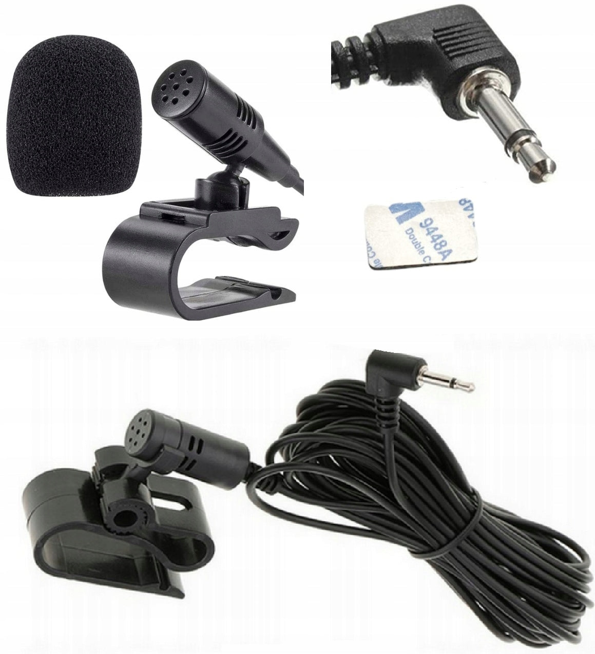 CAR EXTERNAL MICROPHONE FOR PHONE LAPTOP RADIO WITH CLIP PLUG