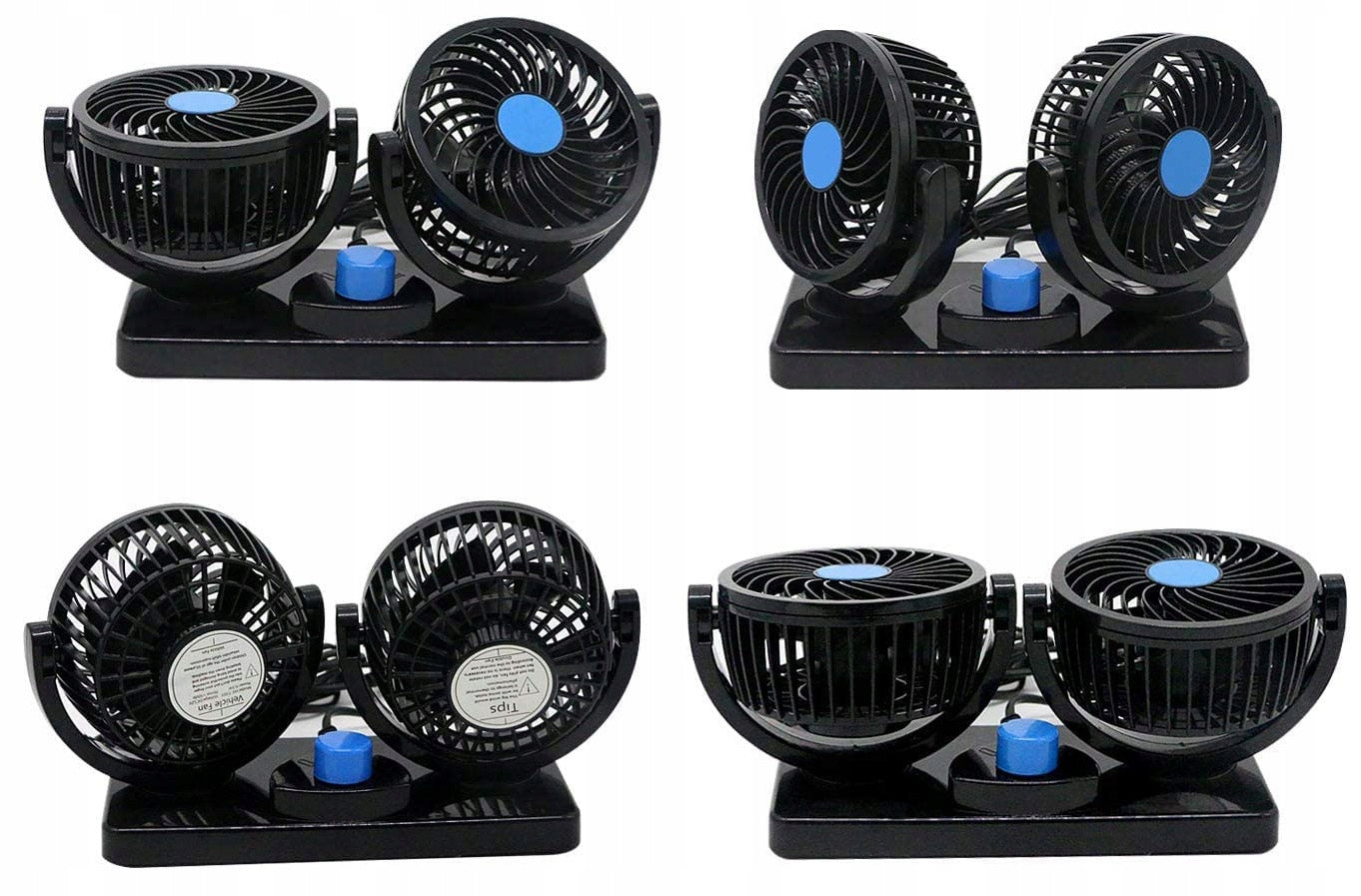 CAR FAN 360° DUAL ADJUSTMENT SILENT COCKPIT 12V Customs tariff code 84145100