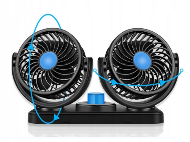 CAR FAN FOR CIGARETTE LIGHTER REGULATION 360° DOUBLE Manufacturer no brand
