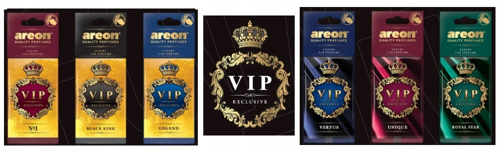 CAR FRAGRANCE AIR FRESHENER AREON LUXURY VIP EXCLUSIVE UNIQUE Packaging status original