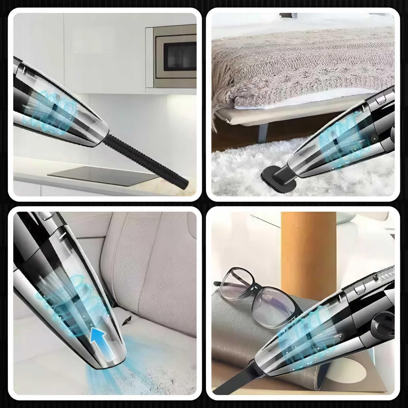 CAR HANDHELD VACUUM CLEANER CORDLESS POWERFUL CORDLESS + TIPS Wireless operating time 30 min
