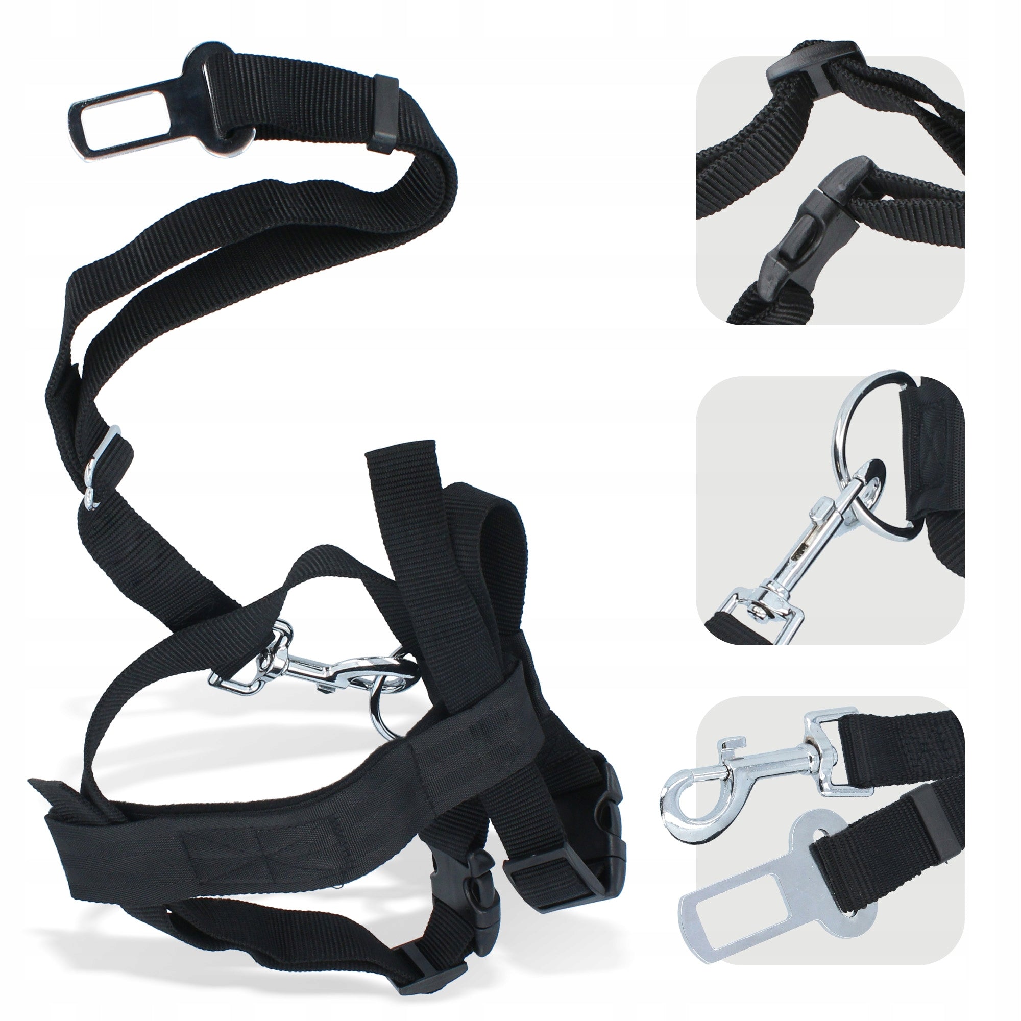 CAR HARNESS PSA 50-70 cm Lanyard CAR BELTS CARS ADJUSTABLE SMY V7 Maximum chest girth 70 cm