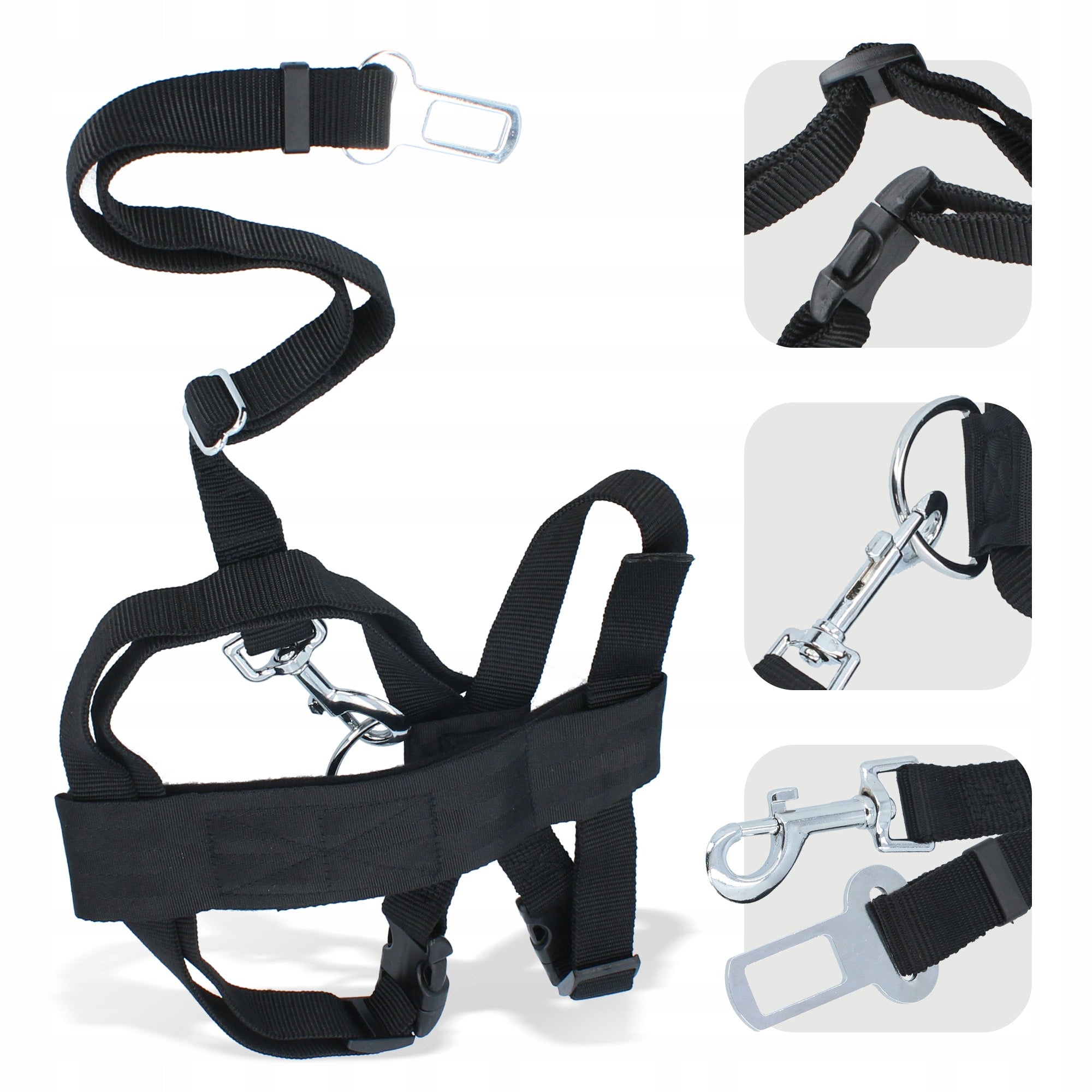 CAR HARNESS PSA 70-90 cm Lanyard CAR BELTS CARS ADJUSTABLE SMY V7 Maximum chest girth 90 cm