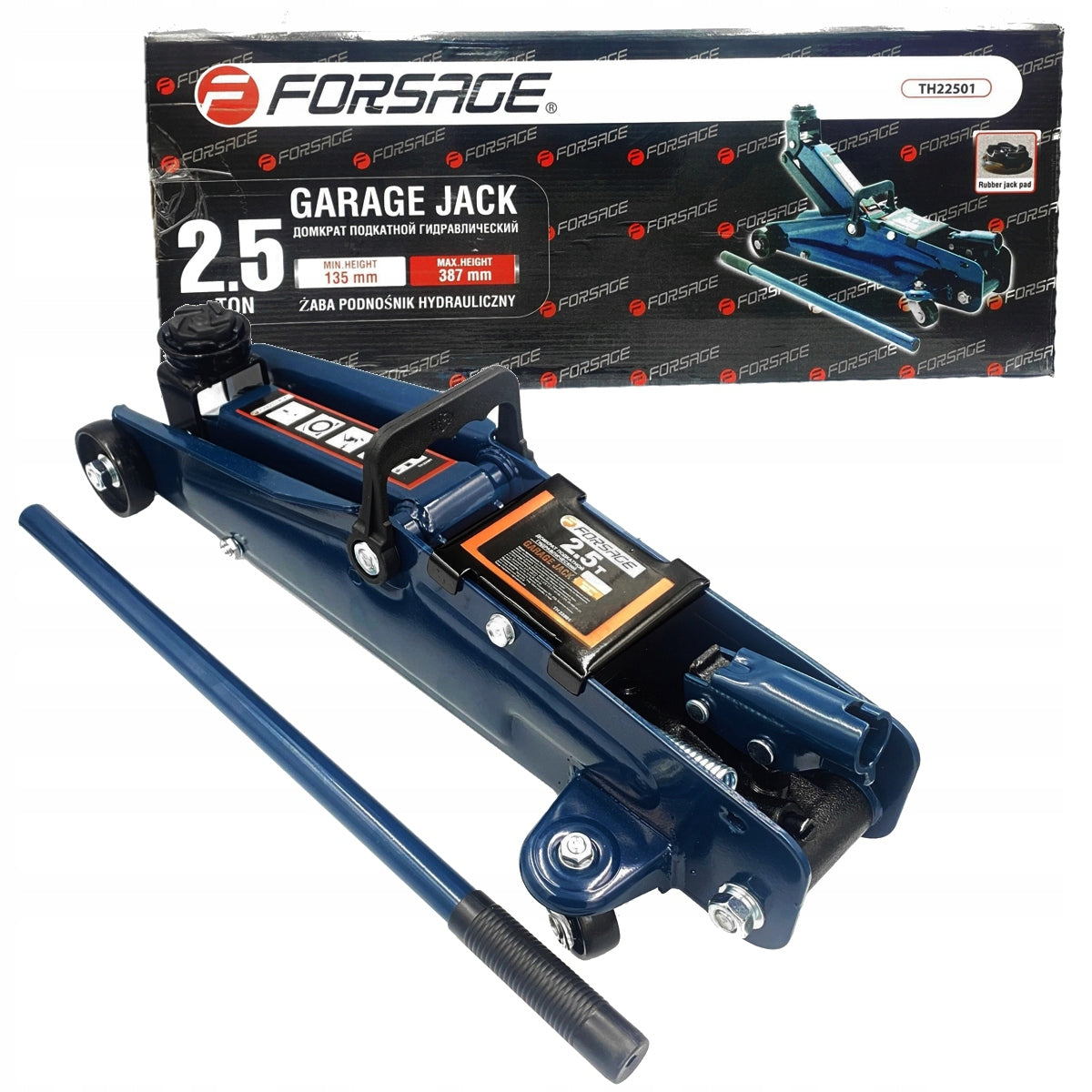 CAR JACK FROG 2,5T + RUBBER