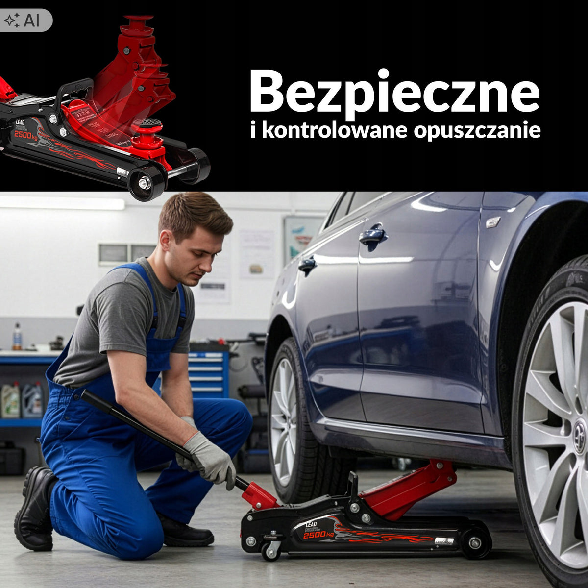 CAR JACK FROG LOW PROFILE HYDRAULIC SUITCASE 2,5T Manufacturer code PODNOŚNIK SAMOCHODOWY LEWAREK 2,5T WALIZKA