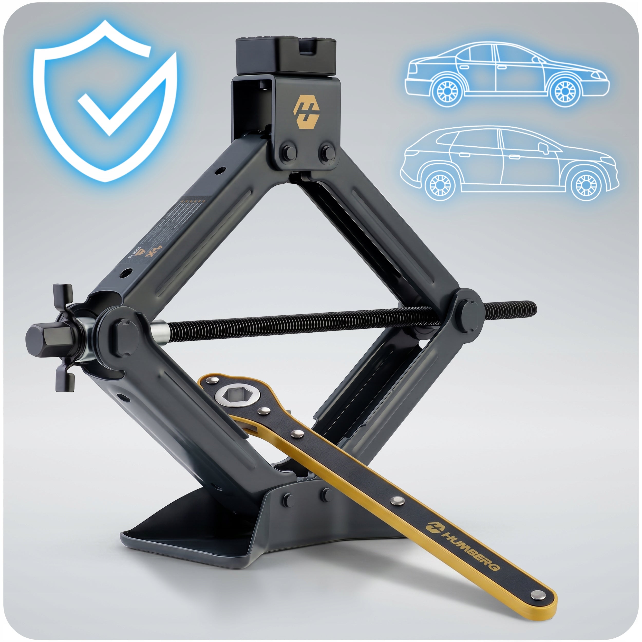 CAR JACK TRAPEZOIDAL JACK FOR WHEEL REPLACEMENT 2000KG TRAPEZOID 2T Minimum lifting height 130 mm