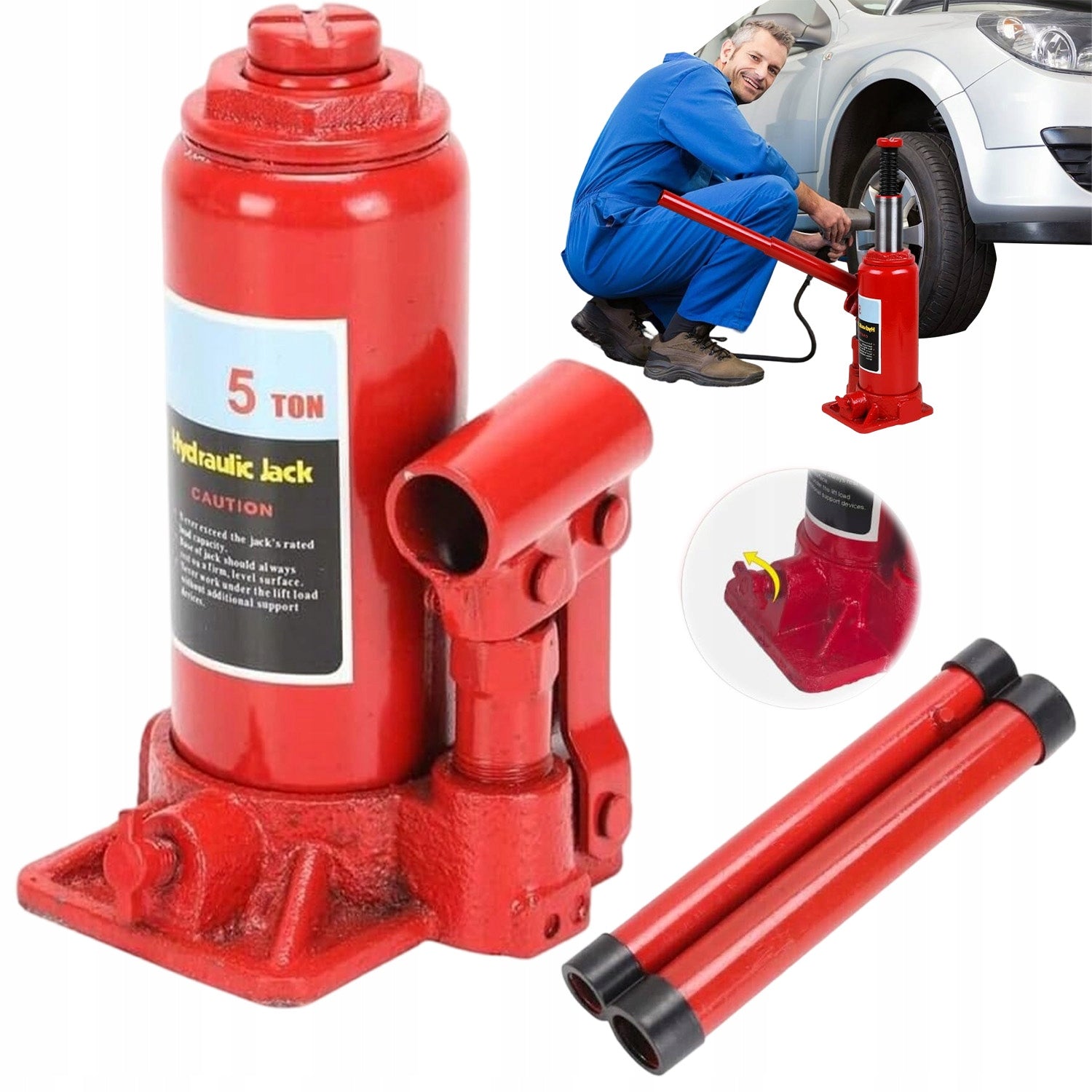 CAR LIFT 180-350 MM POST HYDRAULIC JACK VALVE 5 TONS