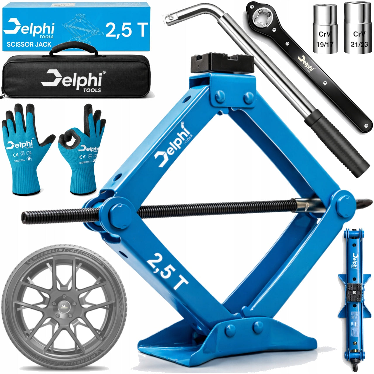 CAR LIFT 2,5T TRAPEZOIDAL STRONG LEVER FOR WHEEL REPLACEMENT 2500kg