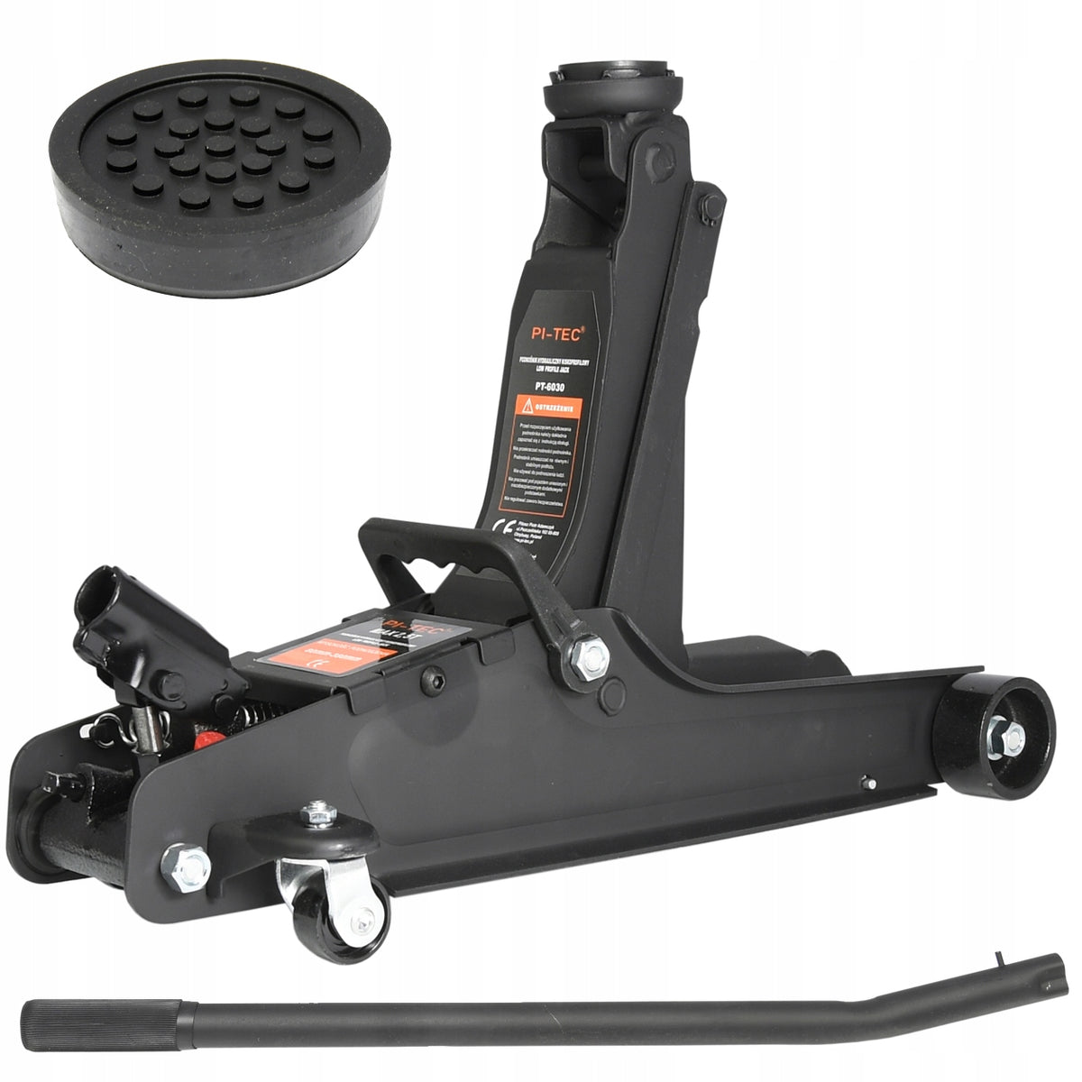 CAR LIFT 2500kg LEVER FROG 2,5T LOW 80mm + RUBBER max 380mm Brand PI-TEC