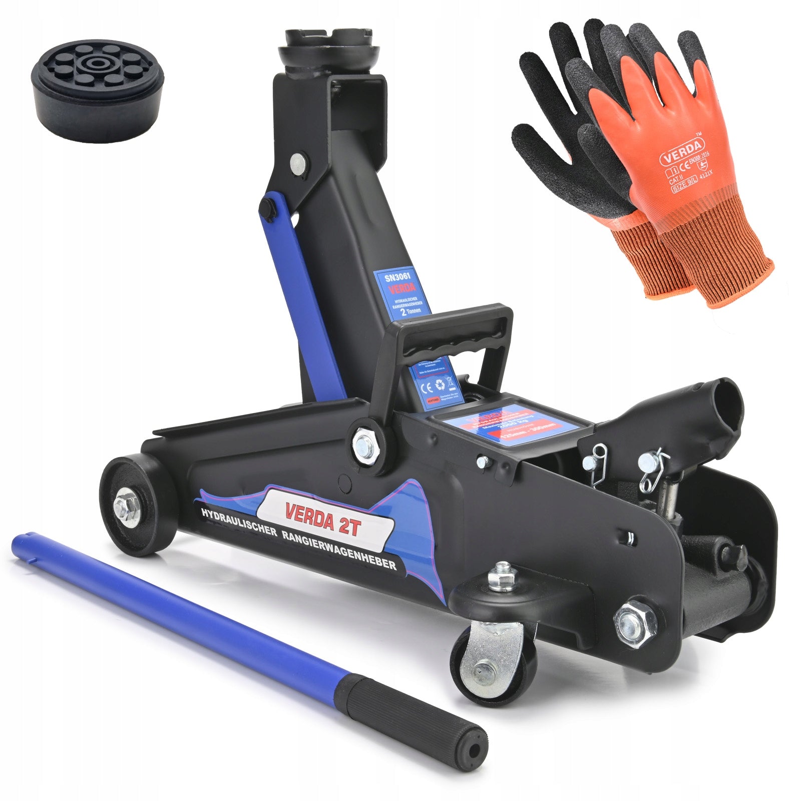 CAR LIFT 2T HYDRAULIC JACK WORKSHOP FROG LEVERAGER 300MM