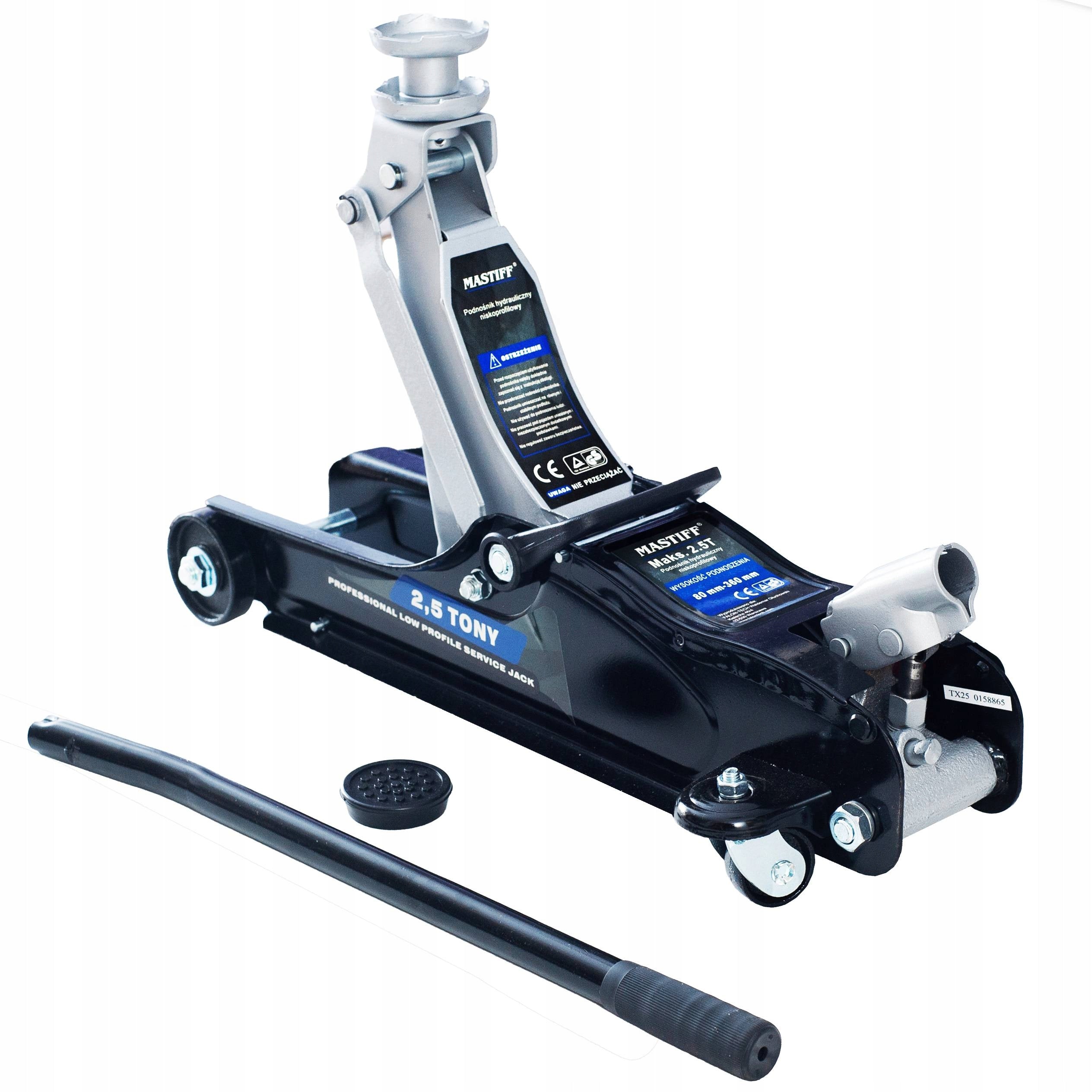 CAR LIFT 80-360MM HYDRAULIC POINT FROG JACK 2500KG Brand Mastiff