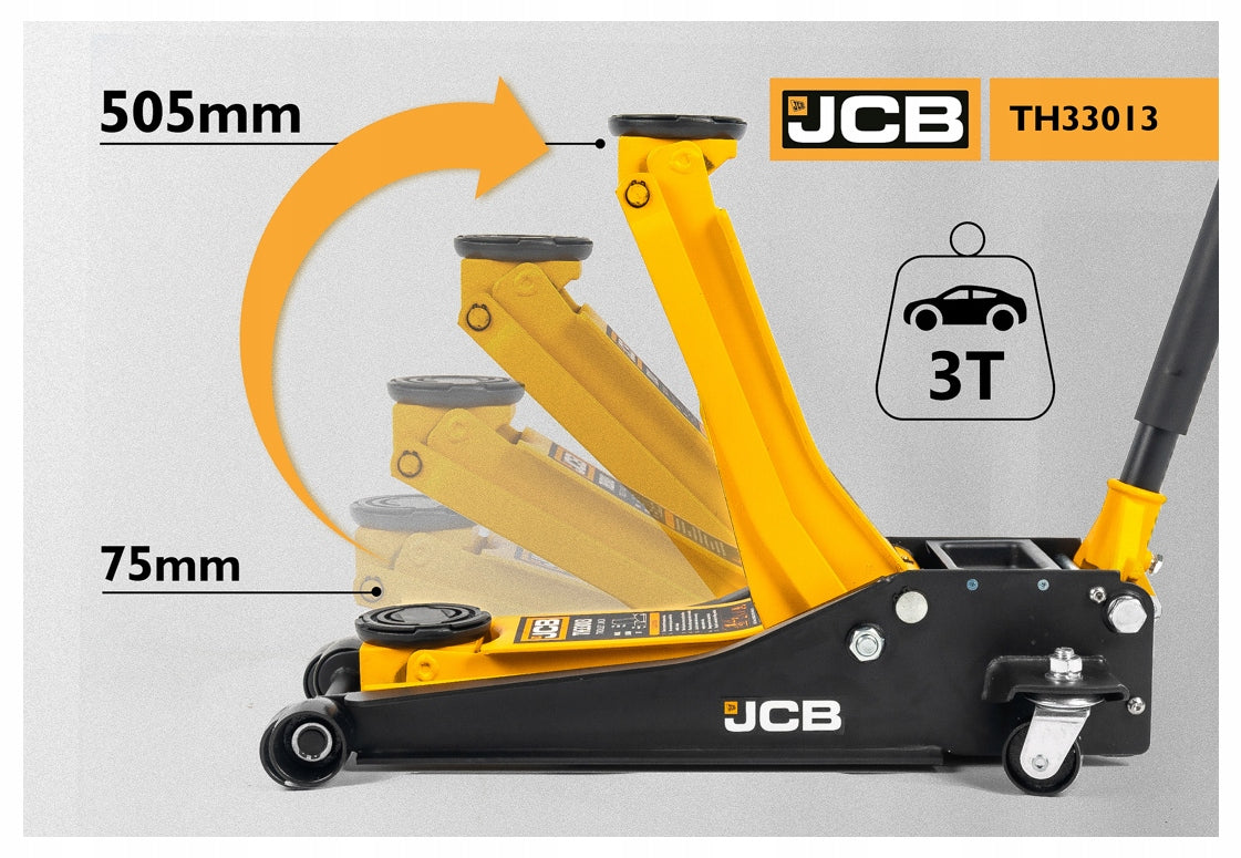 CAR LIFT FROG HYDRAULIC LOW PROFILE LEVER 3T 75-505mm Product weight with unit packaging 37 kg