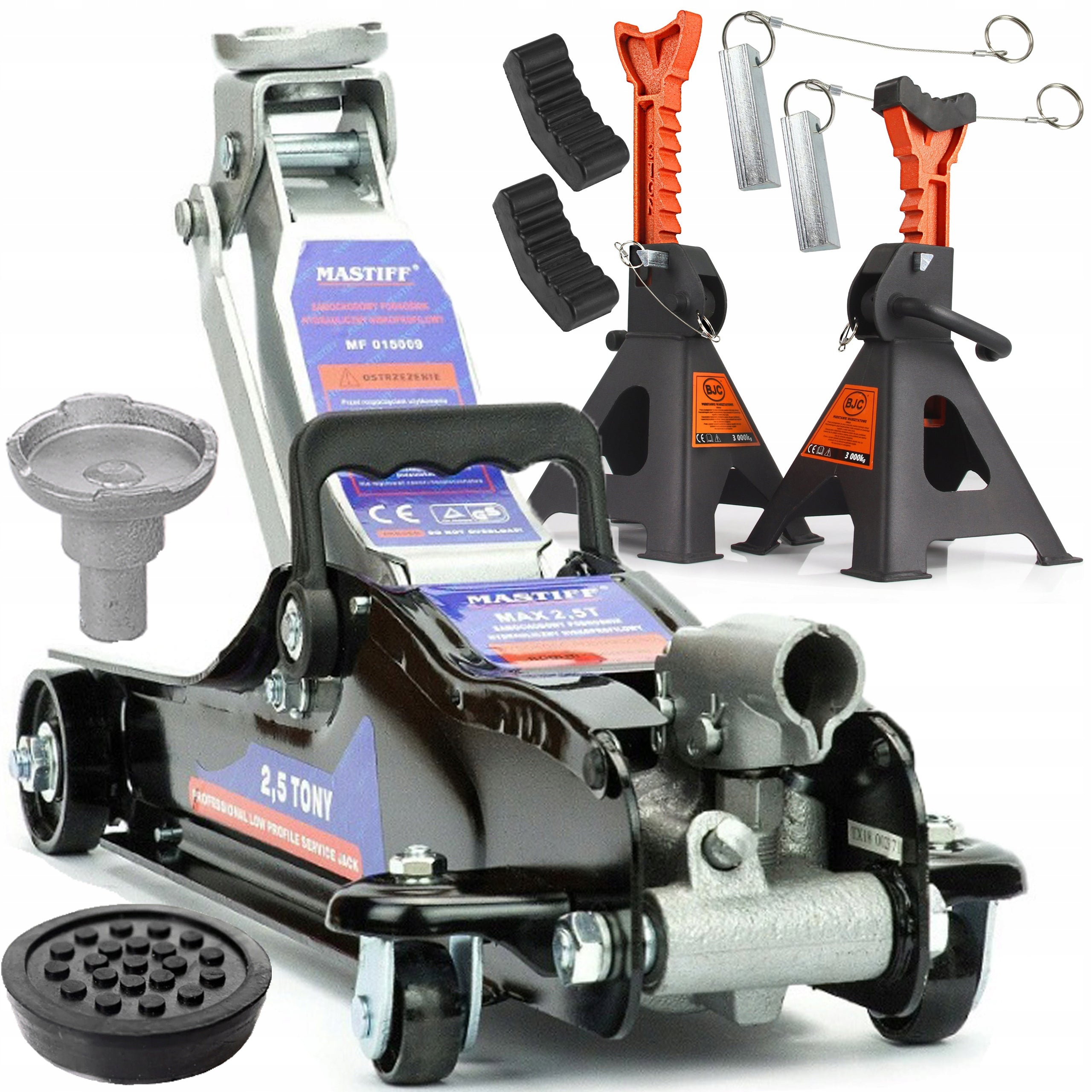 CAR LIFT FROG JACK LOW PROFILE 2,5T + SUPPORTS 3T 2PCS