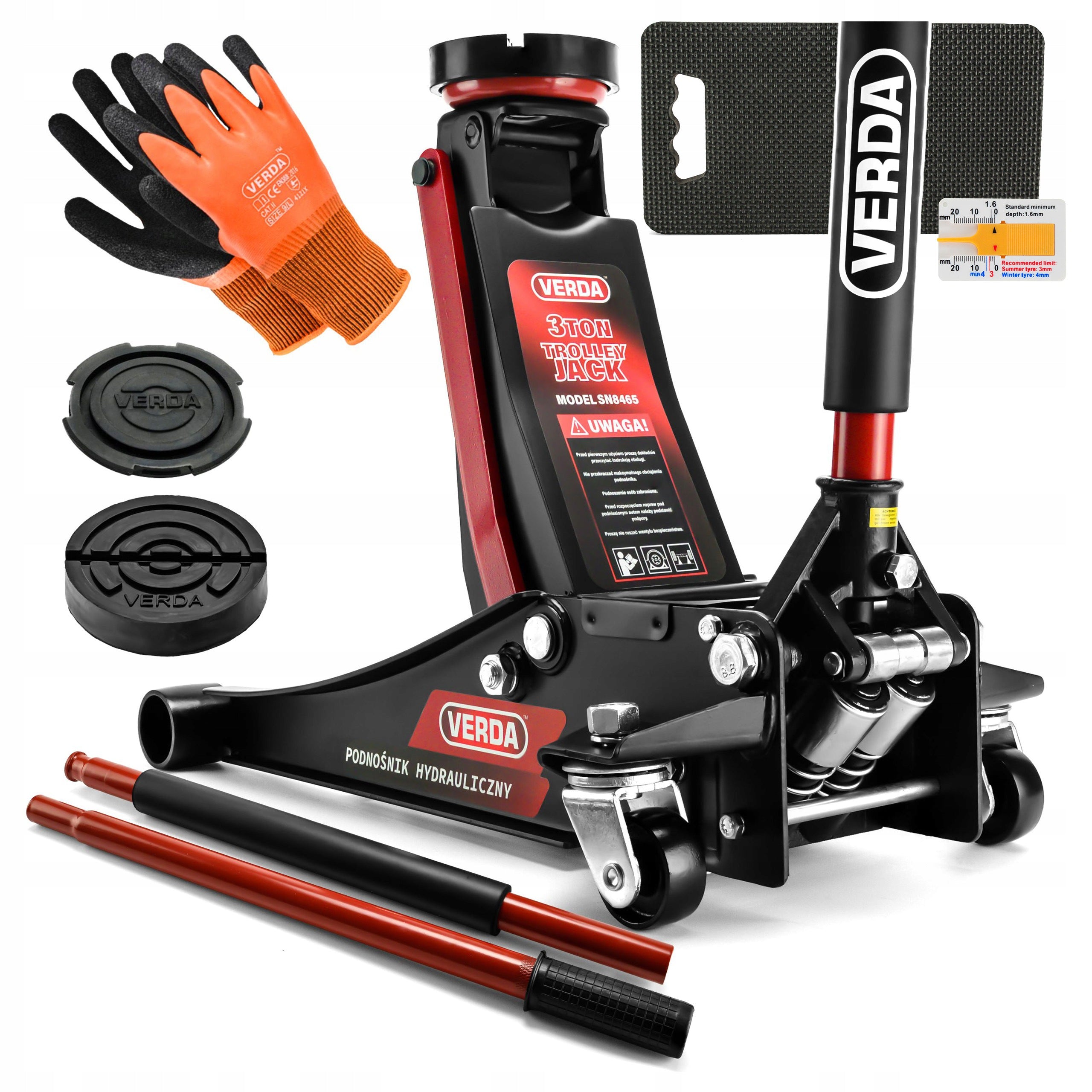CAR LIFT HYDRAULIC FROG JACK ELEVATOR LARGE RUBBER 3T 2-PISTONS