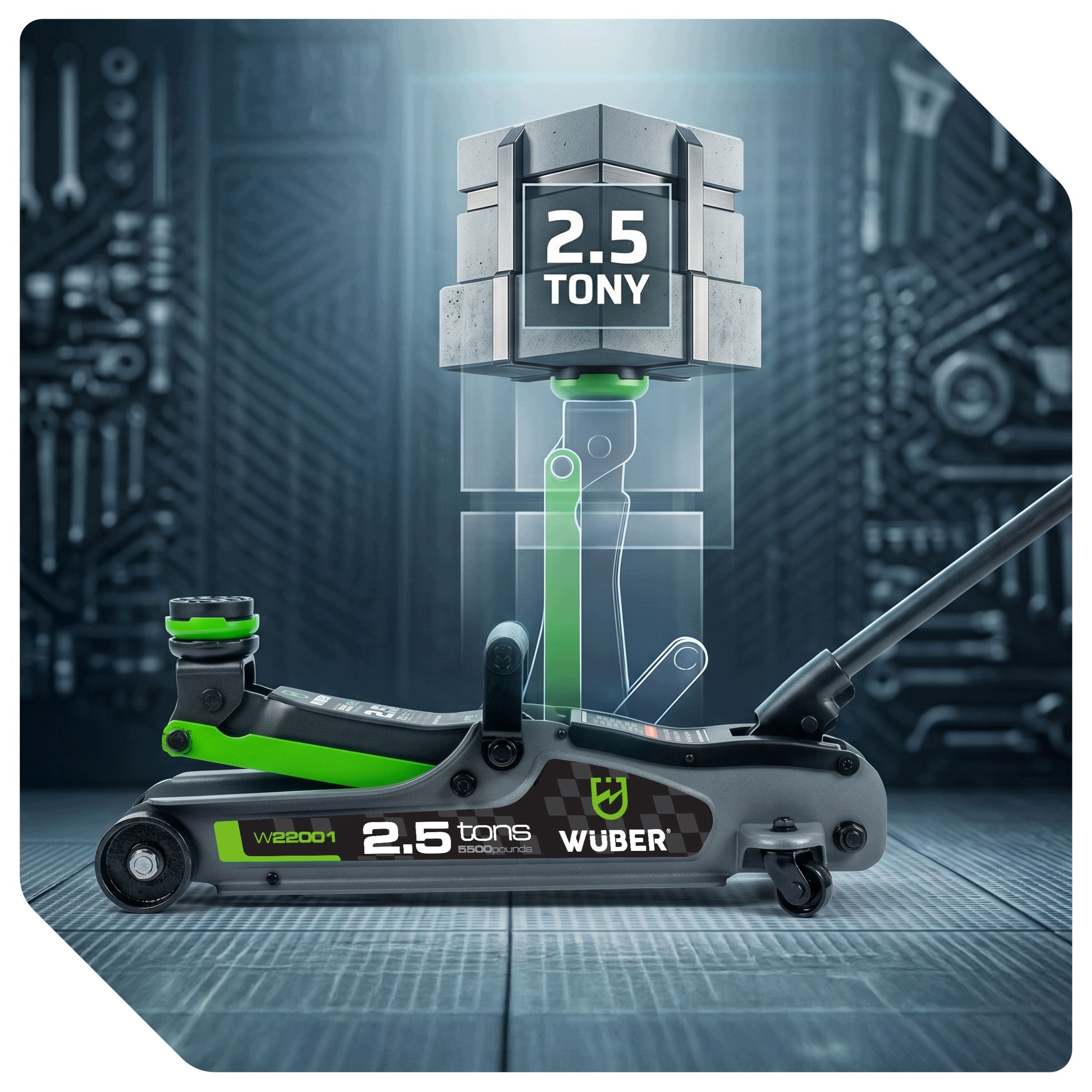 CAR LIFT HYDRAULIC FROG LOW 2,5T + CAR MARE 3T Brand Wuber