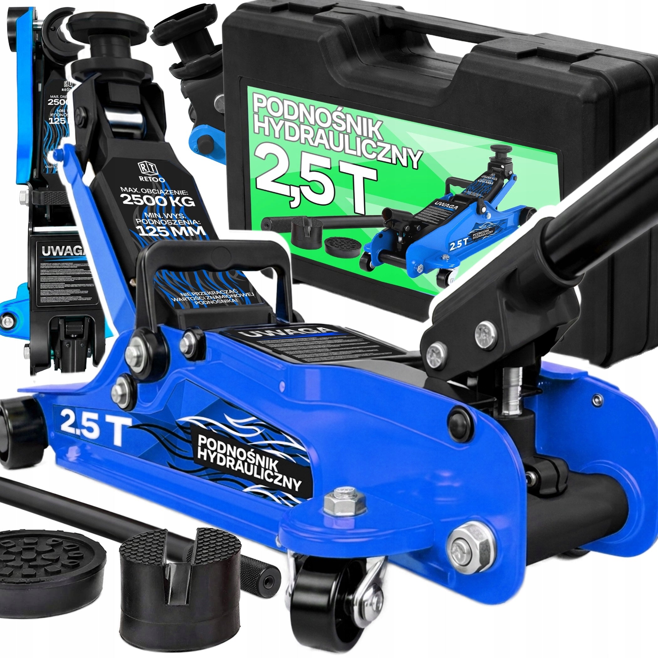 CAR LIFT HYDRAULIC JACK FROG 85-399MM 2,5T + SUITCASE Manufacturer code MR178
