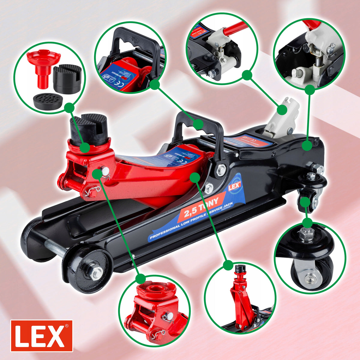CAR LIFT LOW PROFILE HYDRAULIC JACK FROG POINT 2.5 Manufacturer code 0992