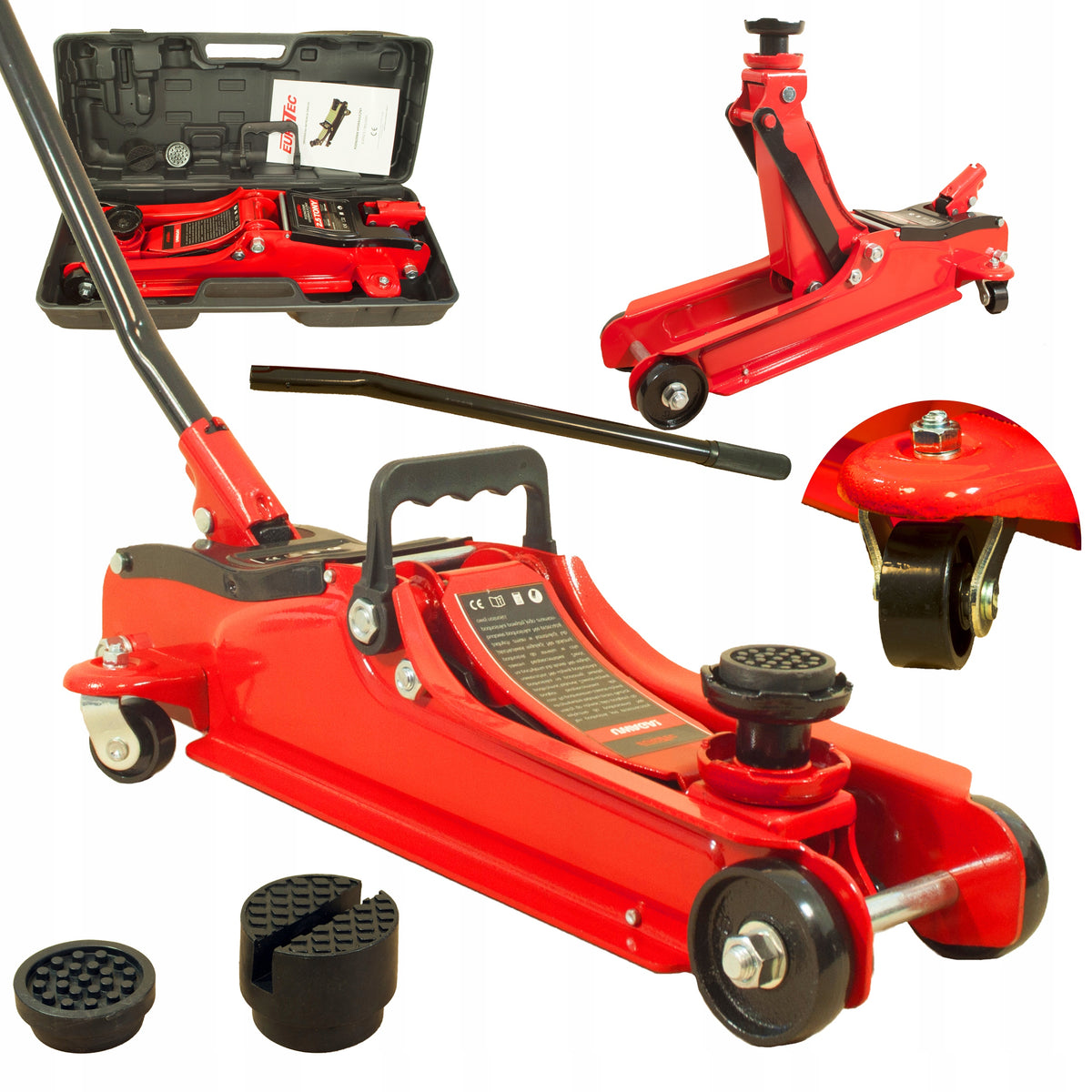 CAR LIFT LOW PROFILE JACK SUITCASE 2.5T 85-380MM EUROTEC