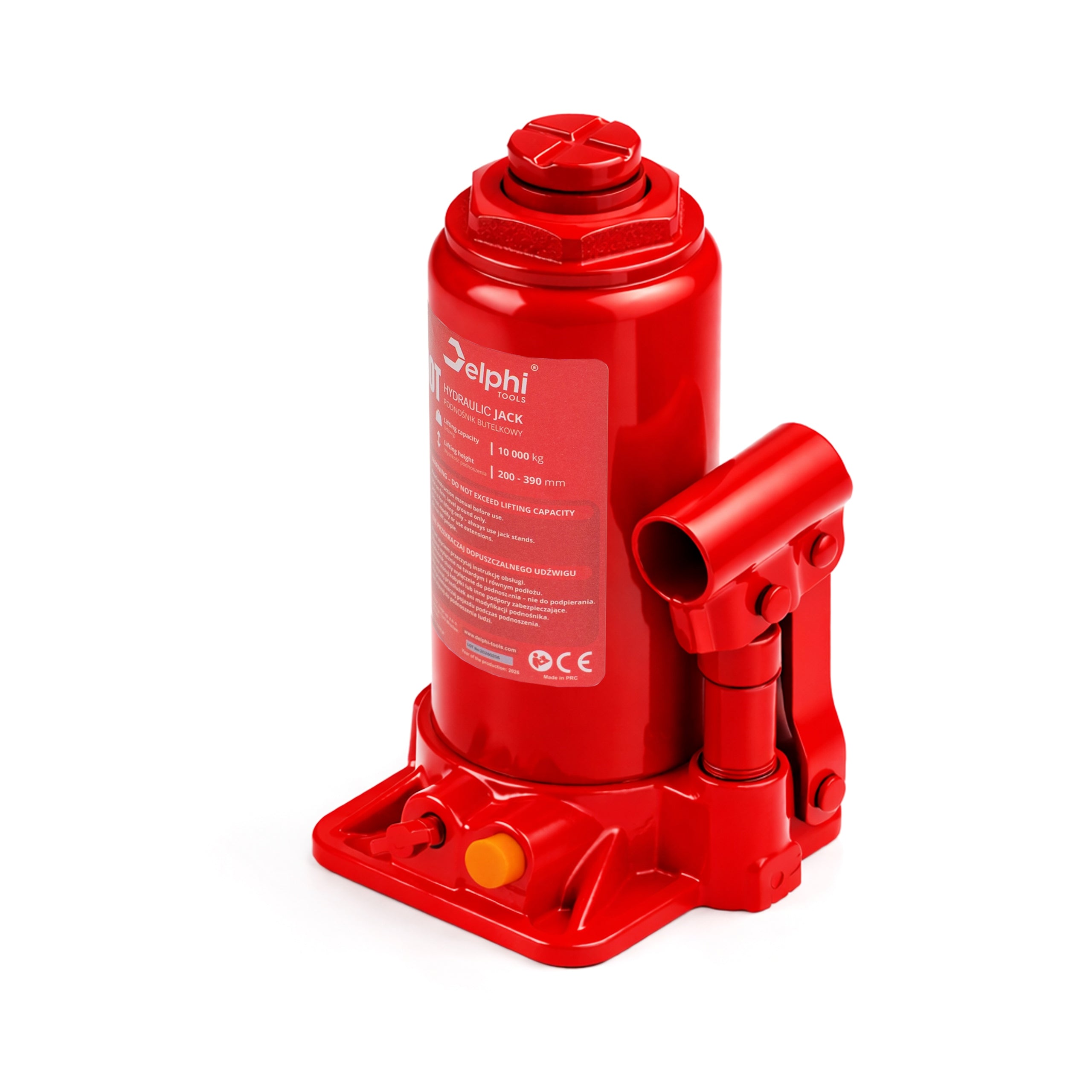 CAR LIFT POST HYDRAULIC BOTTLE 10T 10000KG 200-390MM Manufacturer code Podnośnik Tłokowy Lewarek Zawór Mocny