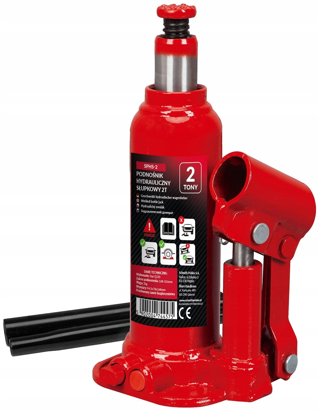 CAR LIFT POST HYDRAULIC BOTTLE JACK 2T SCHMITH Brand Schmith