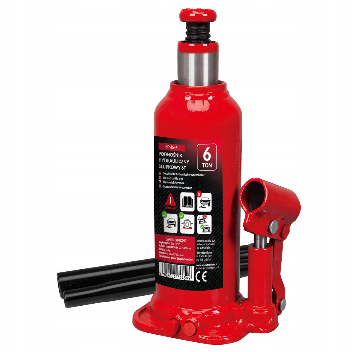 CAR LIFT POST HYDRAULIC BOTTLE JACK 6T SCHMITH