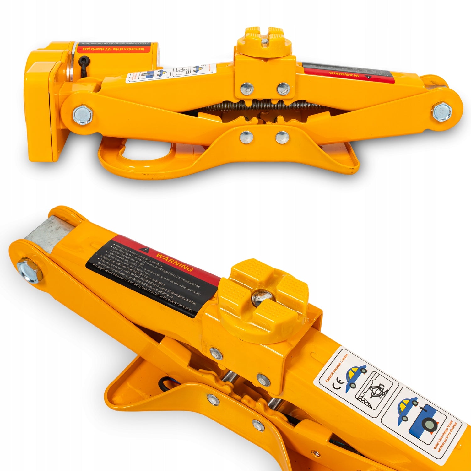 CAR LIFT TRAPEZOIDAL HYDRAULIC JACK 12V 2T + WHEEL WRENCH Brand Heckermann