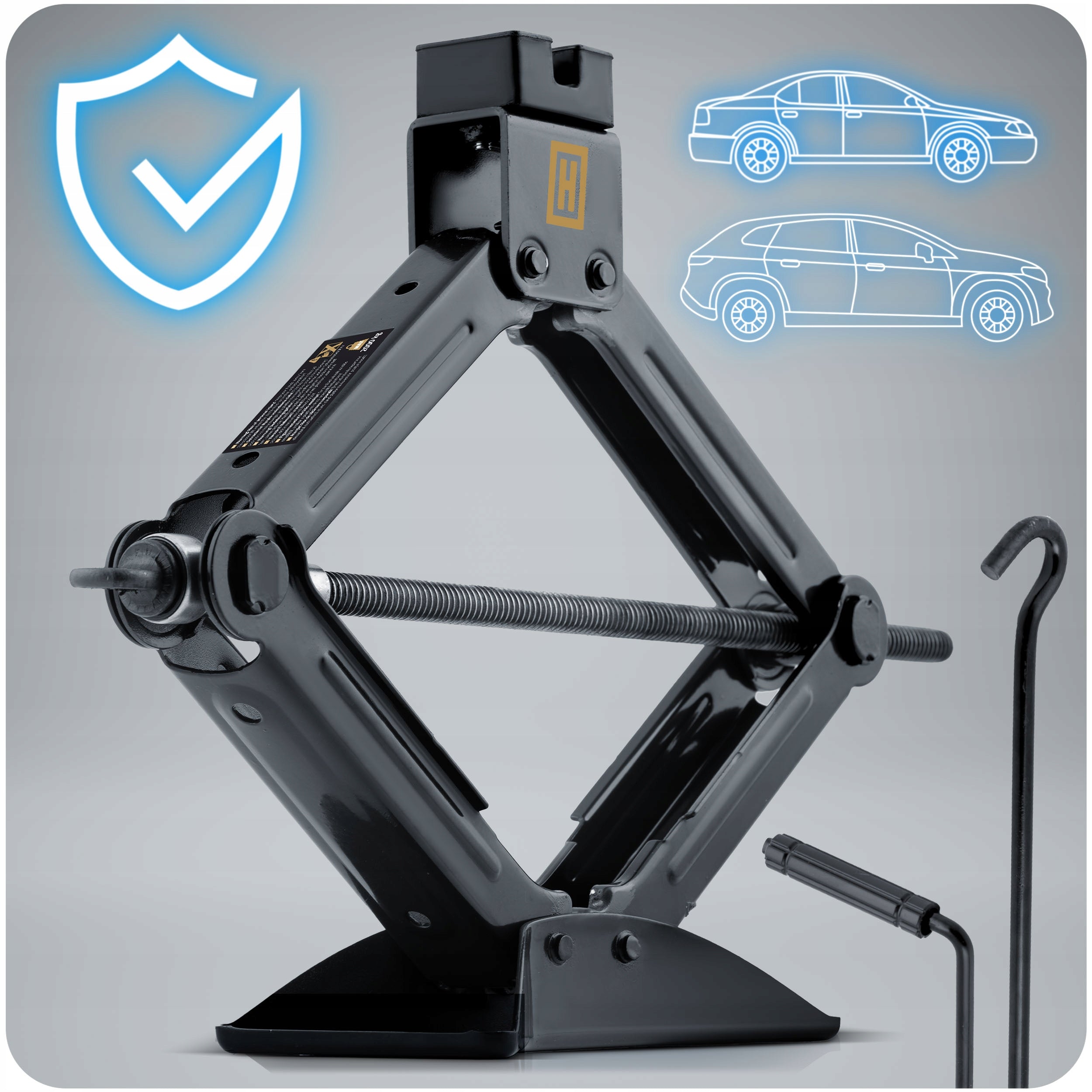 CAR LIFT TRAPEZOIDAL JACK FOR WHEEL REPLACEMENT 2000KG TRAPEZOID 2T Product weight with unit packaging 2.3 kg