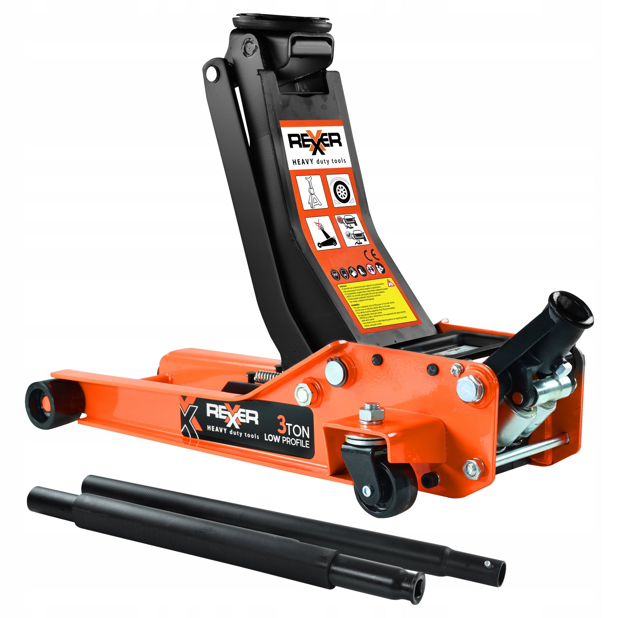 CAR LIFT TWO-PISTON HYDRAULIC FROG 3T POINT JACK Brand Rexxer