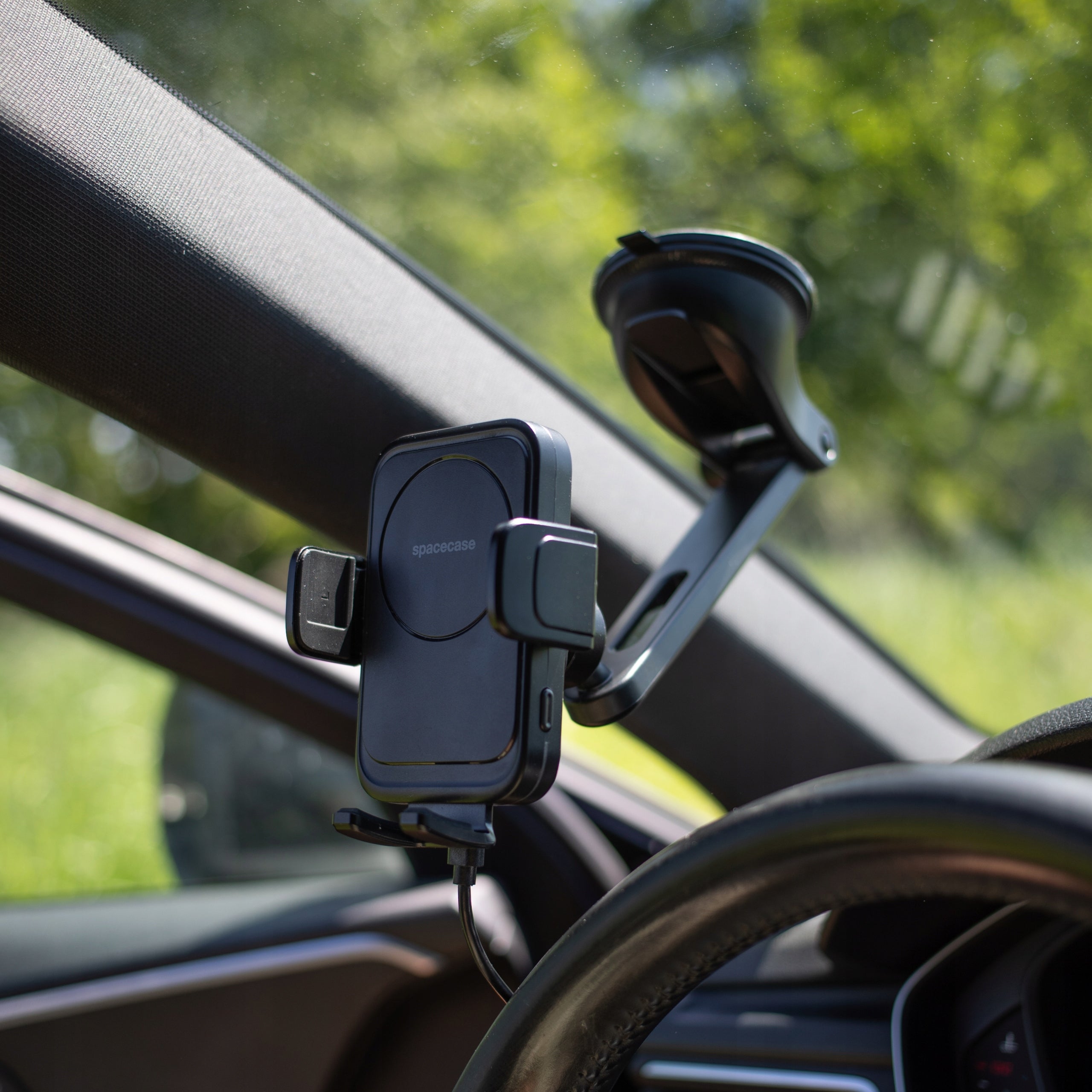 CAR PHONE HOLDER FOR WINDOW BOARD WITH INDUCTION CHARGER QI 15W Manufacturer code SCAL-S1-BK