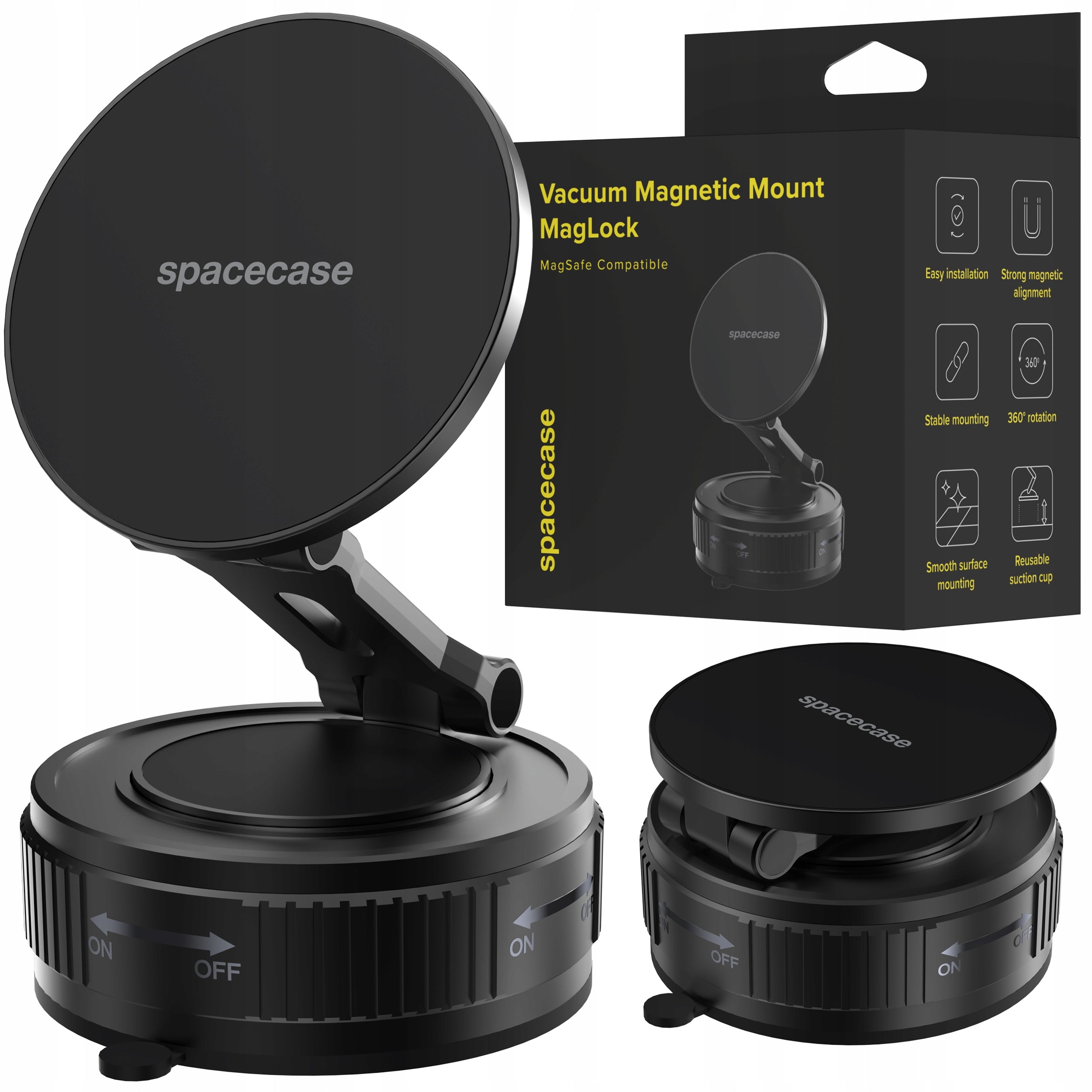 CAR PHONE HOLDER WITH VACUUM SUCTION CUP FOR GLASS FOR MAGSAFE