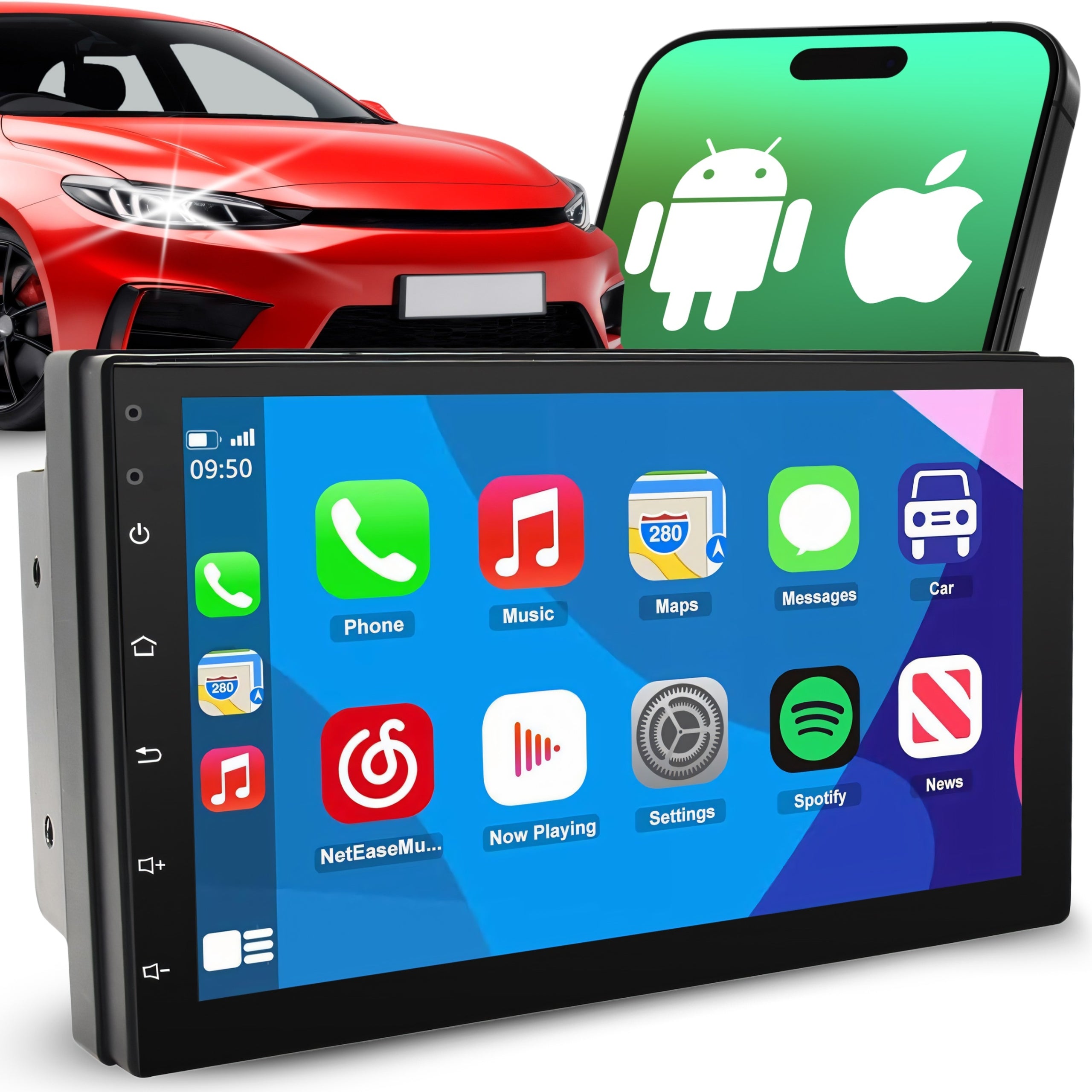 CAR RADIO 7" ANDROID 2DIN WiFi GPS ANDROID BT MULTIMEDIA STATION