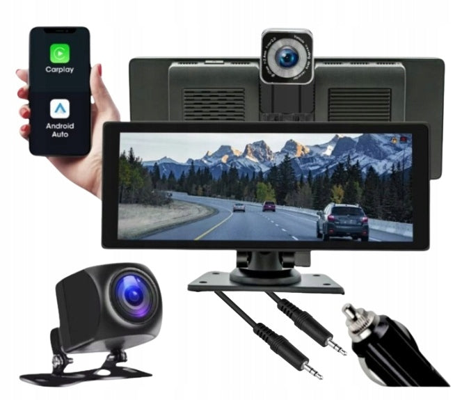 CAR RADIO ANDROID APPLE CARPLAY STATION +2 CAMERAS BLUETOOTH MONITOR Packaging status original
