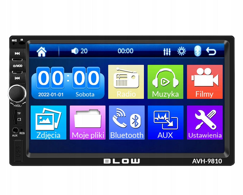 CAR RADIO BLUETOOTH 2 DIN 7 INCH RDS USB AUX MICRO SD 4x50W REMOTE CONTROL Manufacturer code 78-219#