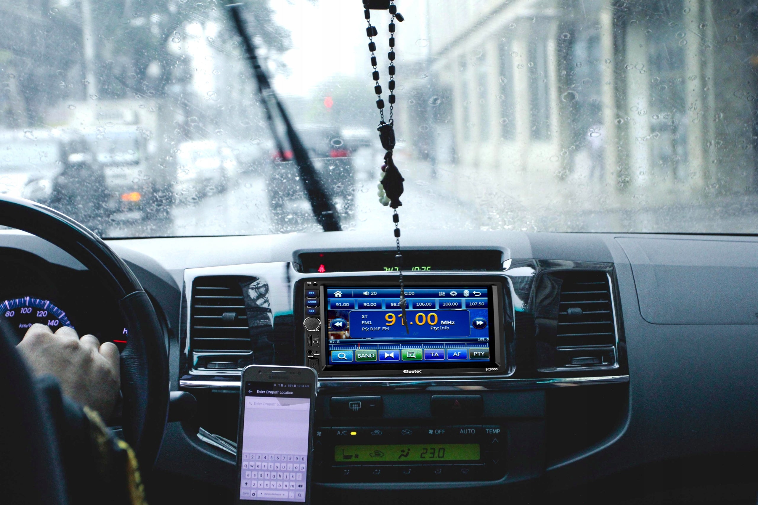CAR RADIO BLUETOOTH 2 DIN 7" RDS USB MICRO SD REVERSING CAMERA KIT Manufacturer code 78-363#