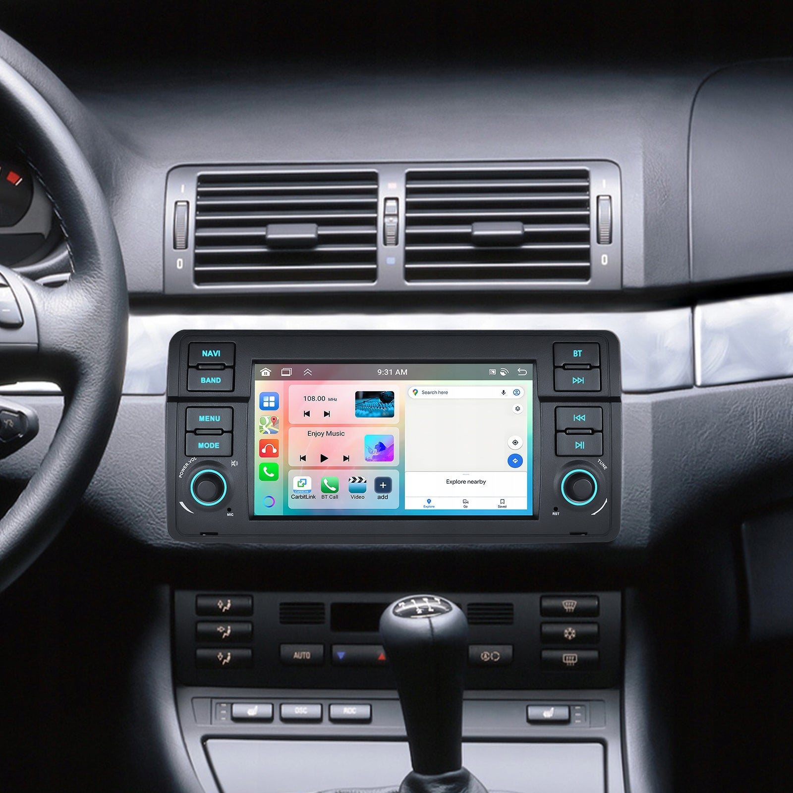 CAR RADIO FOR BMW 3 E46 ANDROID GPS WIFI CARPLAY NAVIGATION RDS 6GB Packaging status original