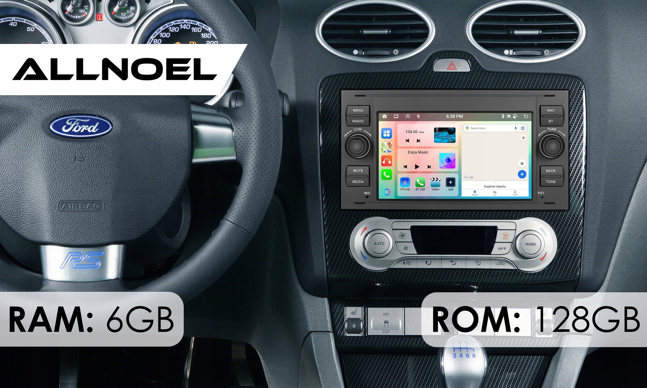 CAR RADIO FOR FORD KUGA S-MAX C-MAX CARPLAY 6GB RDS GPS WIFI ANDROID Manufacturer code Radio do Forda 6 GB RAM / Android 15