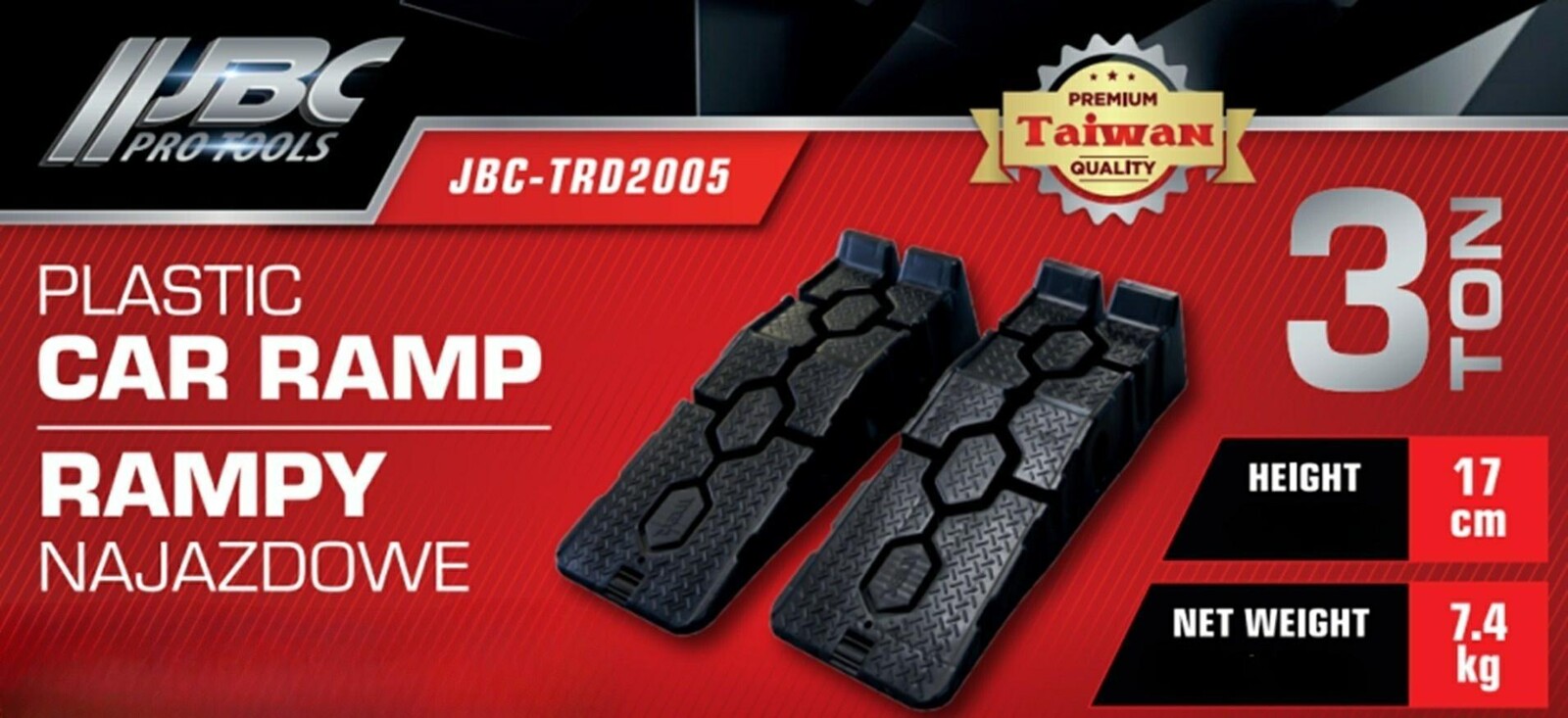CAR RAIDS 2PCS WORKSHOP RAMPS INRUN PLATFORMS WIDE 3T Manufacturer code 64170