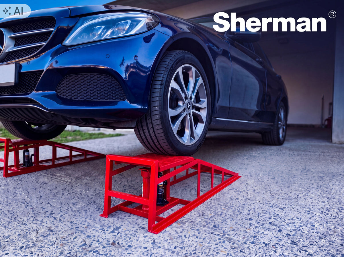CAR RAMP WITH ACTUATOR 2T TONS - SET - 2PCS | Sherman Brand Sherman