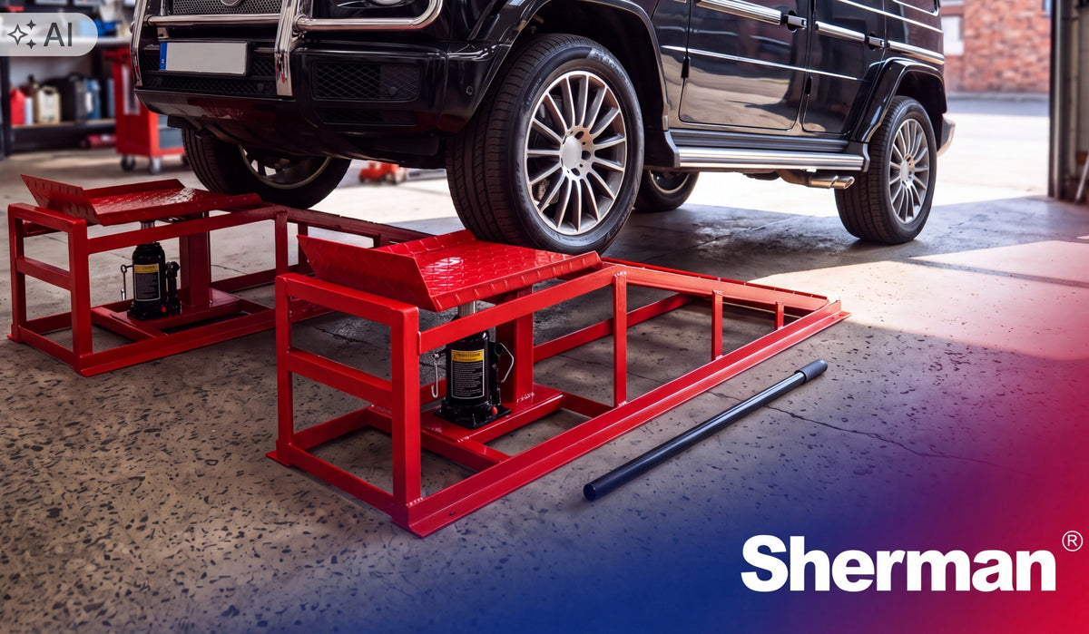 CAR RAMP WITH ACTUATOR 2T TONS - SET - 2PCS | Sherman Manufacturer code NS001