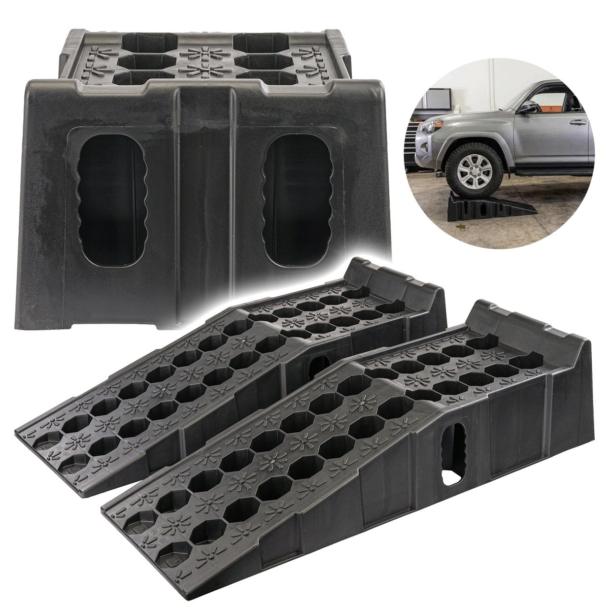 CAR RAMPS 8T RAMP DRIVEWAY STRONG WIDE HIGH 2 PCS
